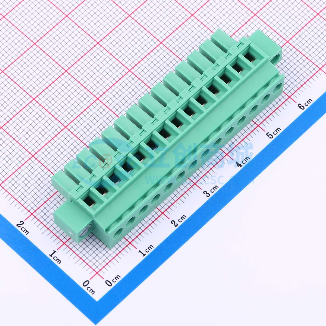 点击查看大图 MX15EDGKBM-3.81-14P-GN01-Cu-Y-A实物图