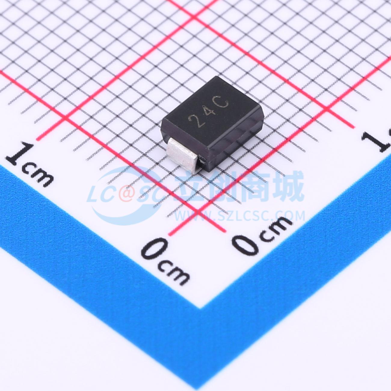 点击查看大图 P6SMB24CA(MS)实物图