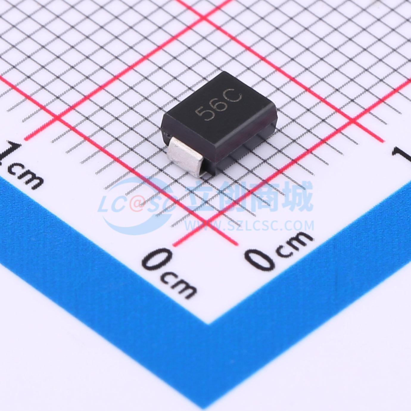 点击查看大图 P6SMB56CA(MS)实物图