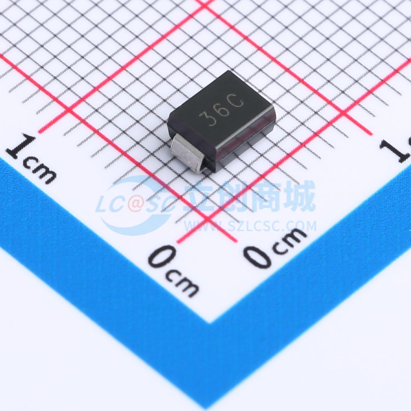 点击查看大图 P6SMB36CA(MS)实物图