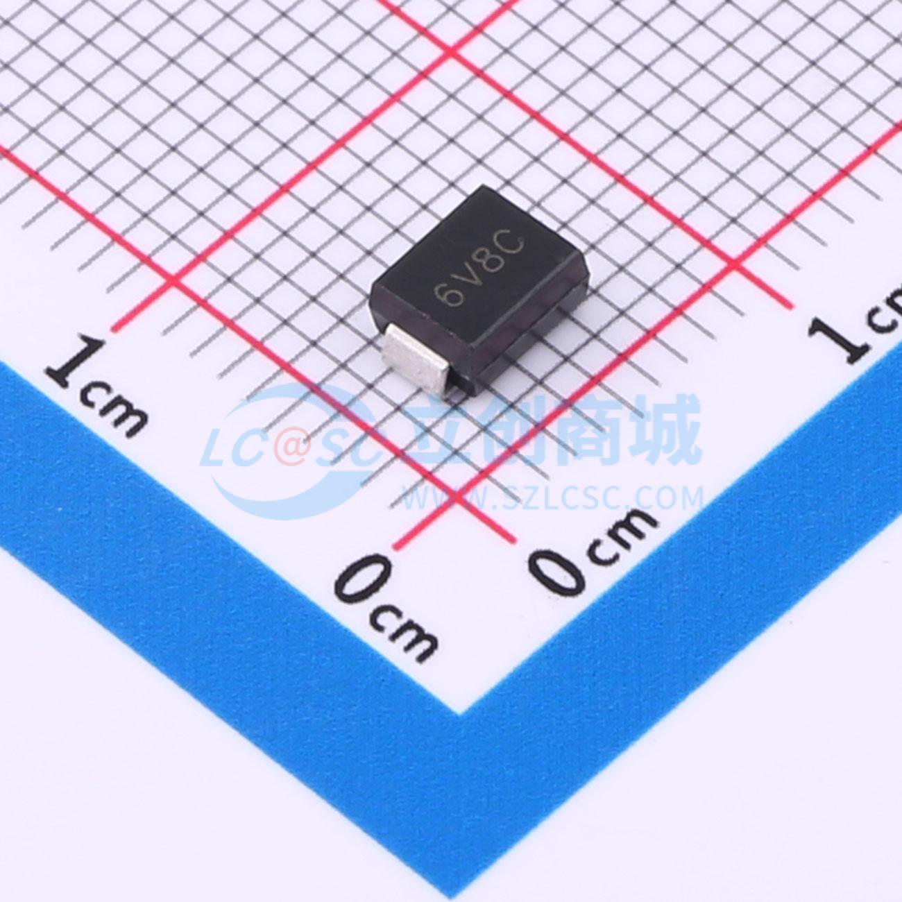 点击查看大图 P6SMB6.8CA(MS)实物图