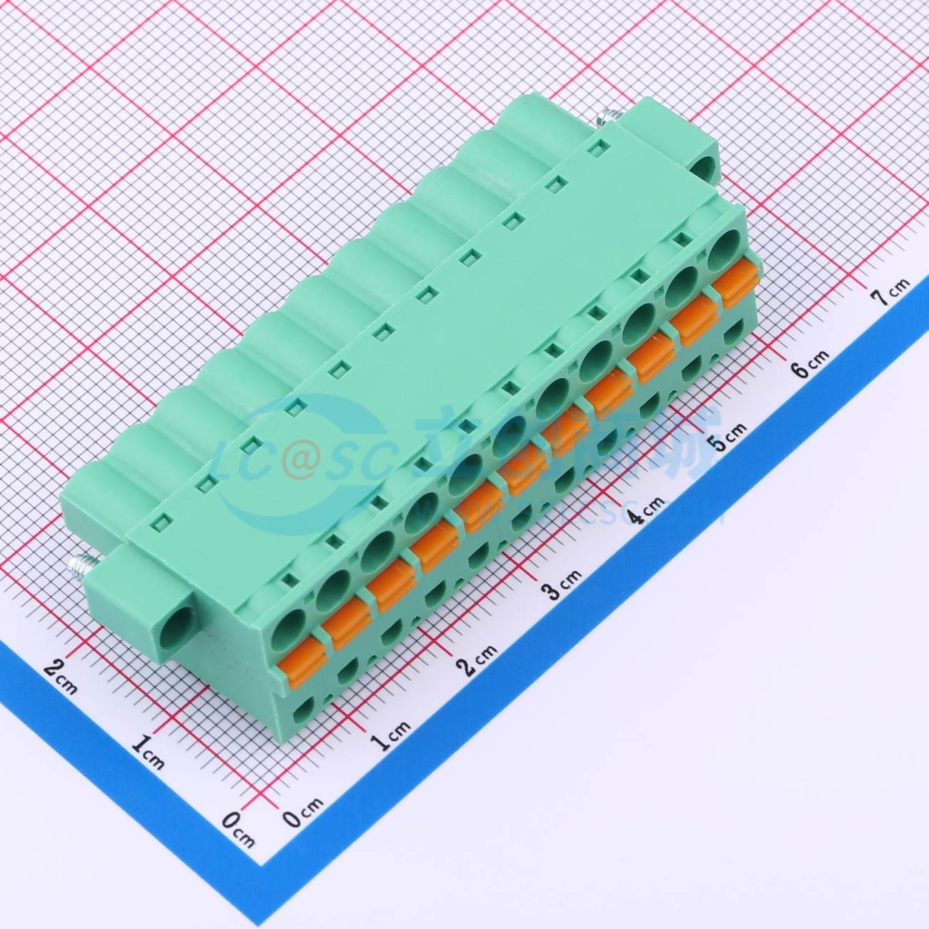 MX2EDGKDM-5.08-11P-GN01-Cu-A实物图
