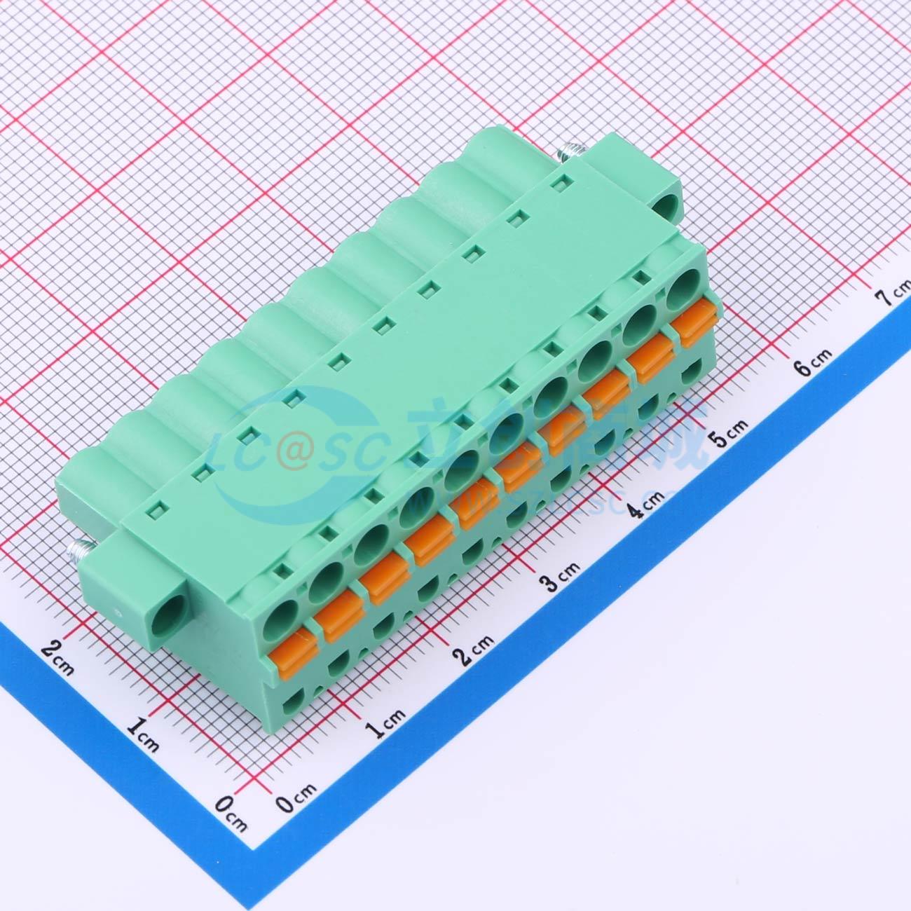 点击查看大图 MX2EDGKDM-5.08-10P-GN01-Cu-A实物图