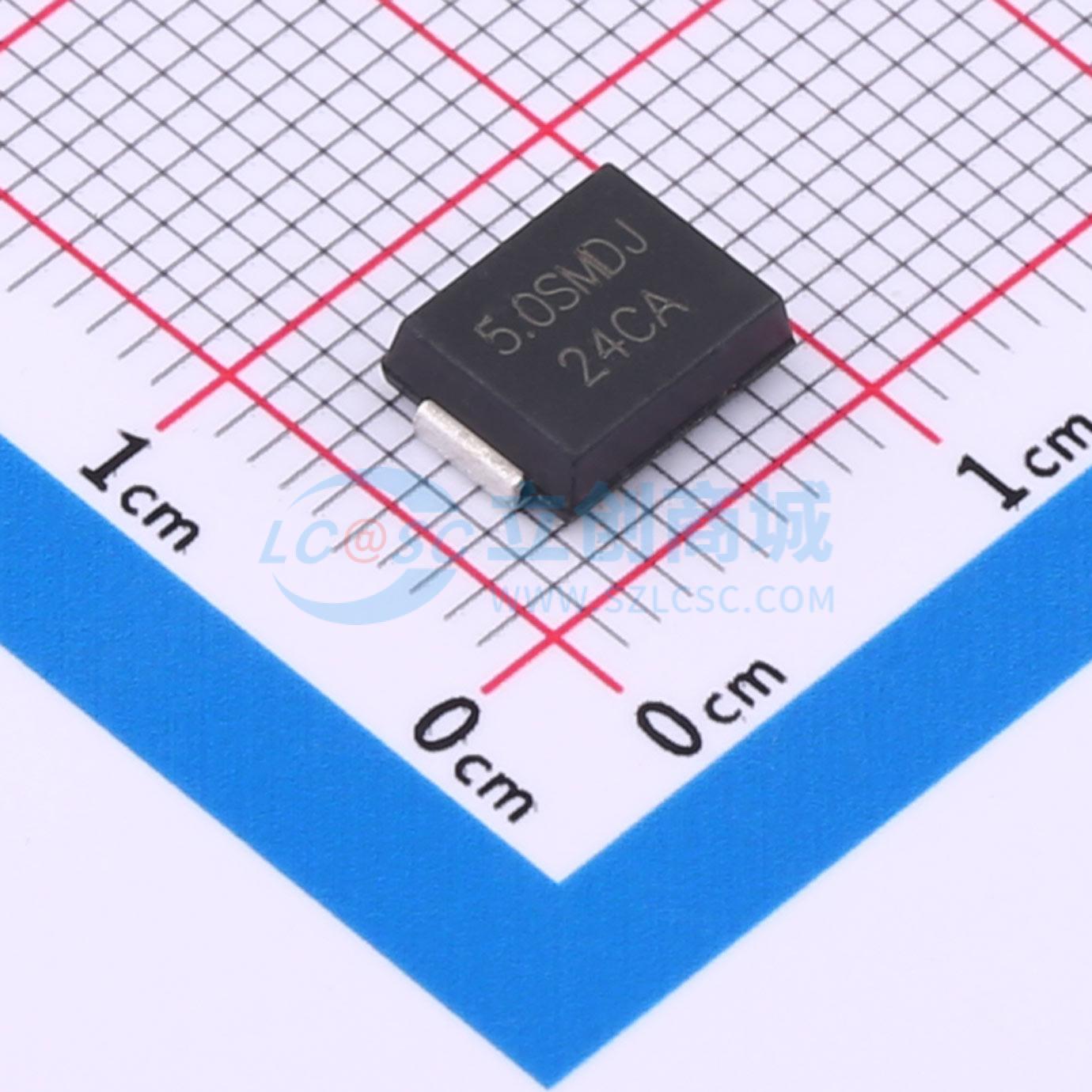 点击查看大图 5.0SMDJ24CA实物图