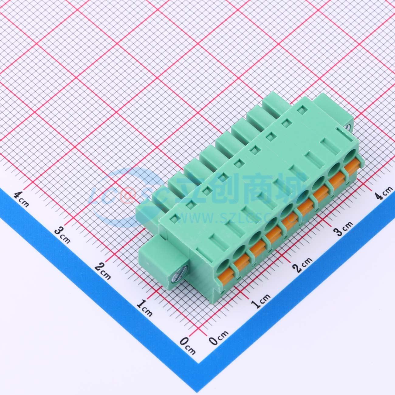 点击查看大图 MX15EDGKDM-3.81-09P-GN01-Cu-A实物图