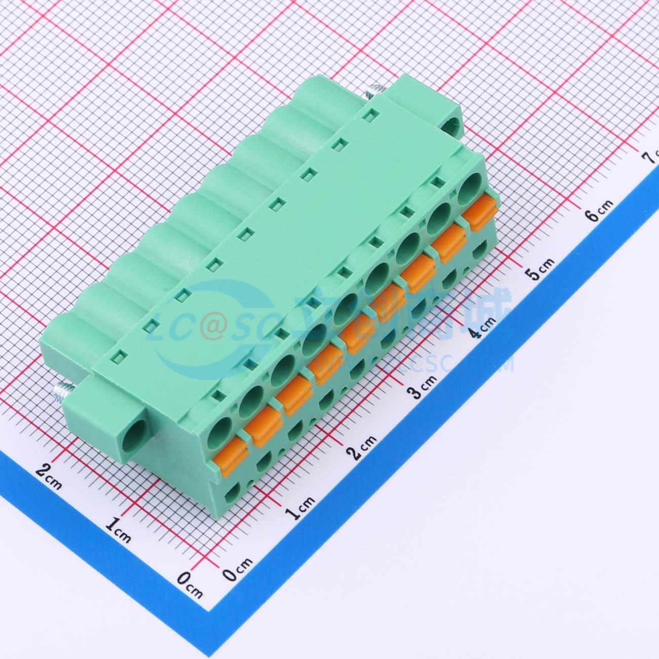 点击查看大图 MX2EDGKDM-5.08-09P-GN01-Cu-A实物图