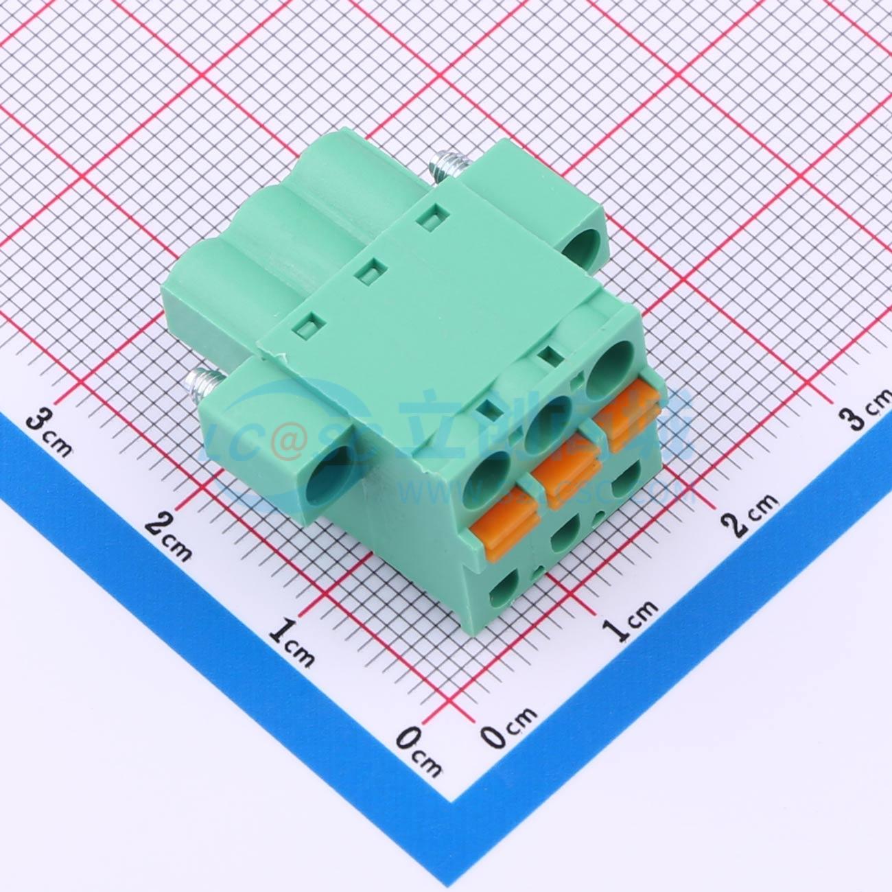 点击查看大图 MX2EDGKDM-5.08-03P-GN01-Cu-A实物图