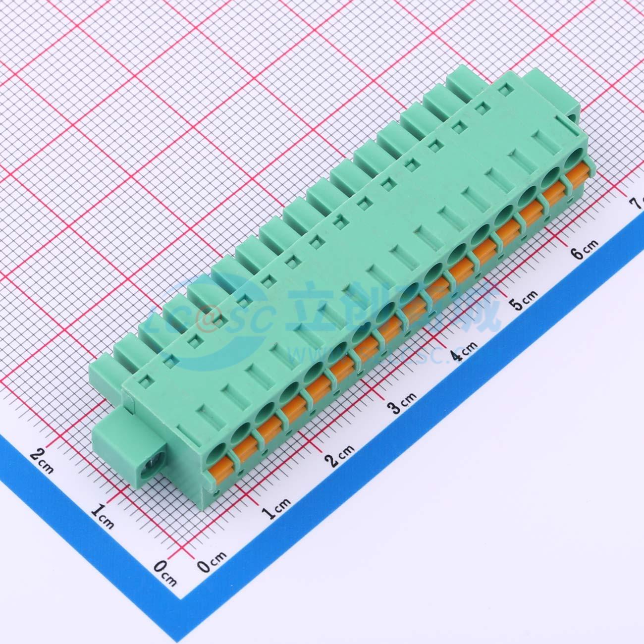 点击查看大图 MX15EDGKDM-3.81-16P-GN01-Cu-A实物图