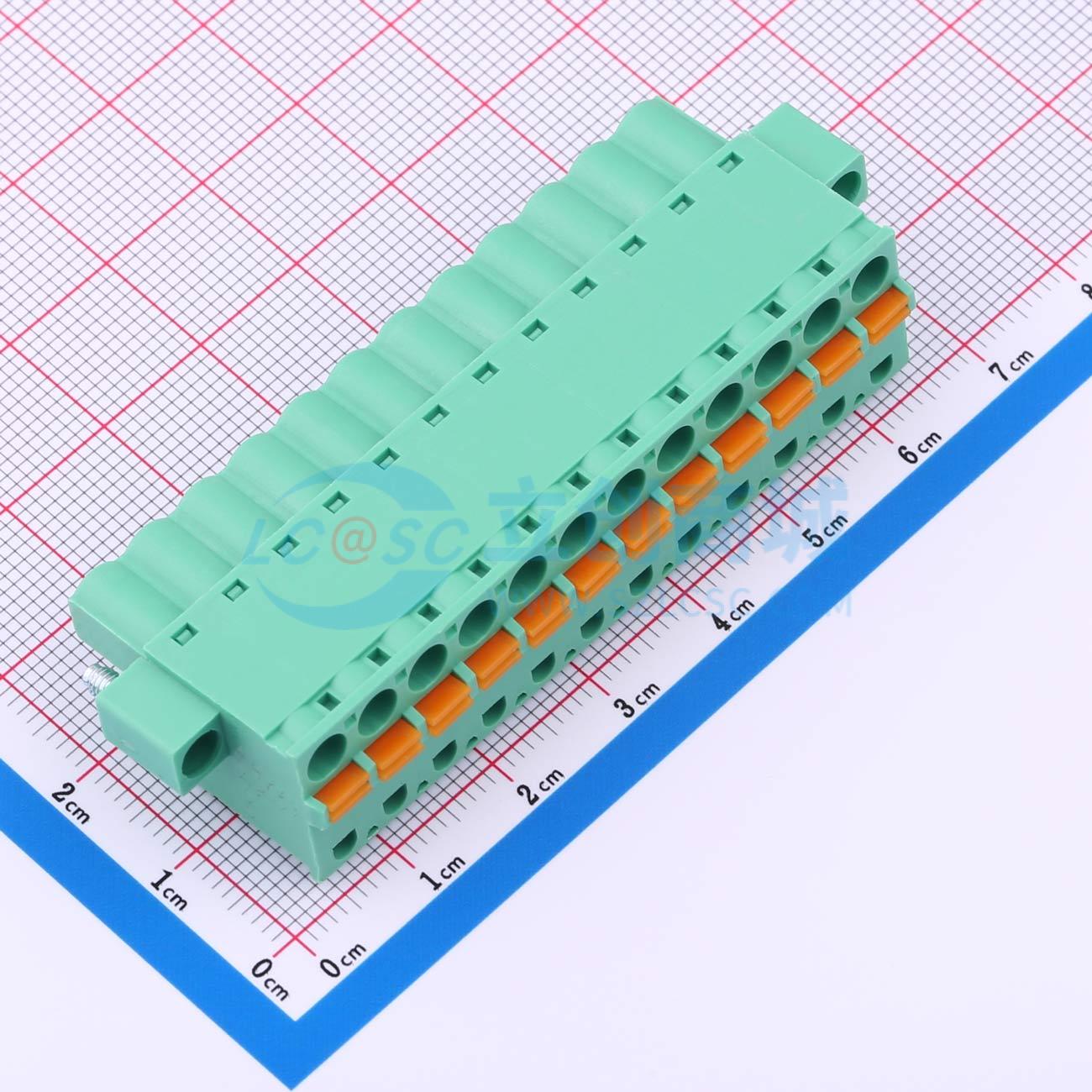 点击查看大图 MX2EDGKDM-5.08-12P-GN01-Cu-A实物图