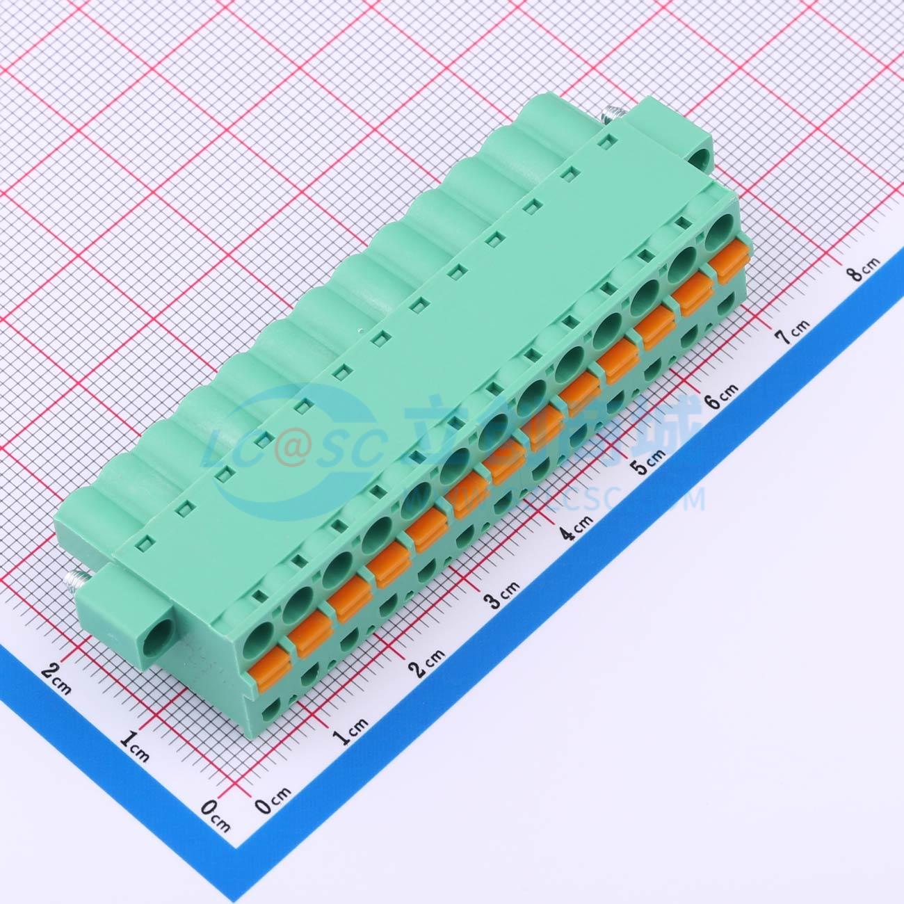 点击查看大图 MX2EDGKDM-5.08-13P-GN01-Cu-A实物图