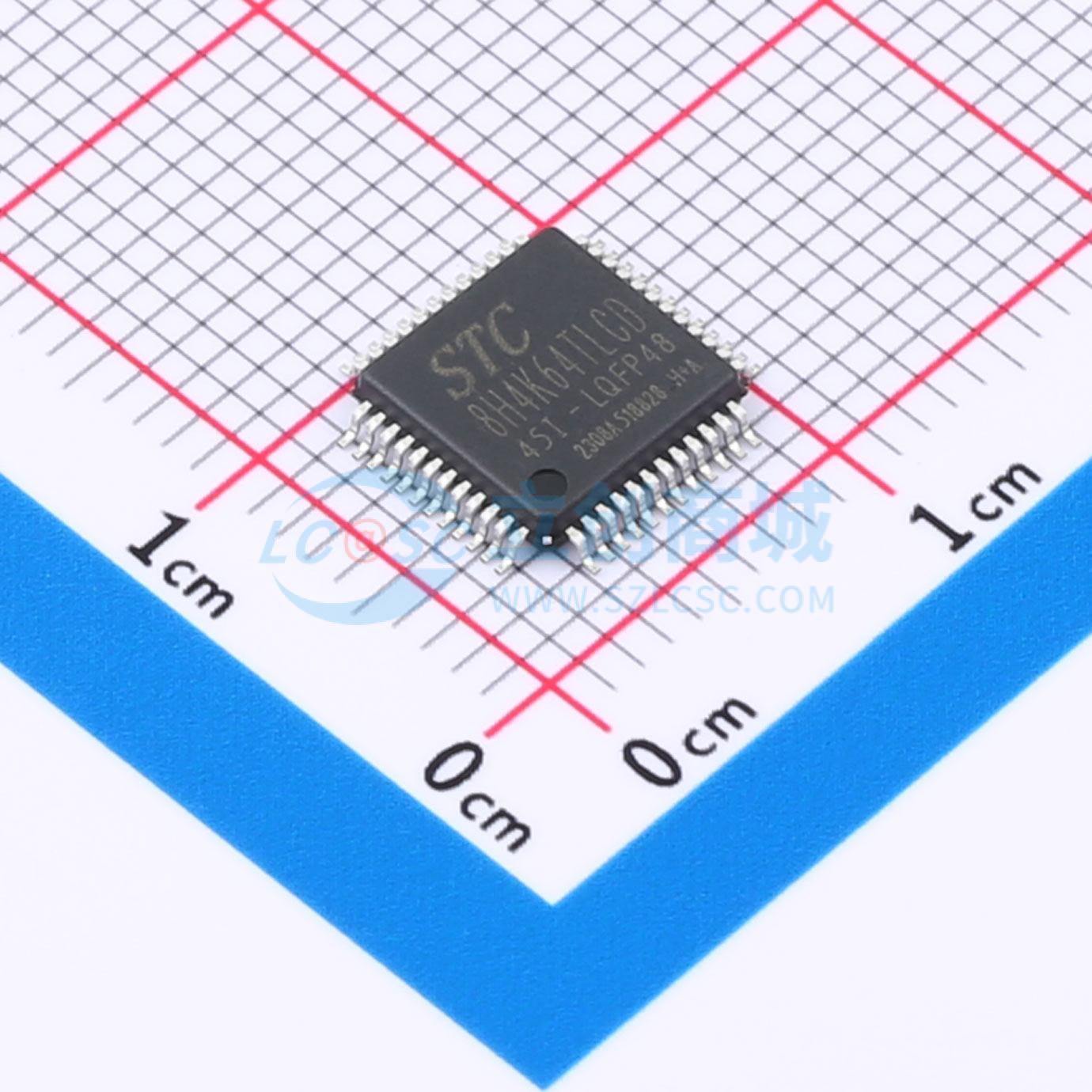 点击查看大图 STC8H4K64TLCD-45I-LQFP48实物图