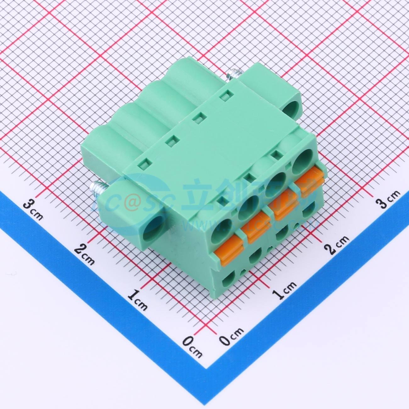 点击查看大图 MX2EDGKDM-5.08-04P-GN01-Cu-A实物图