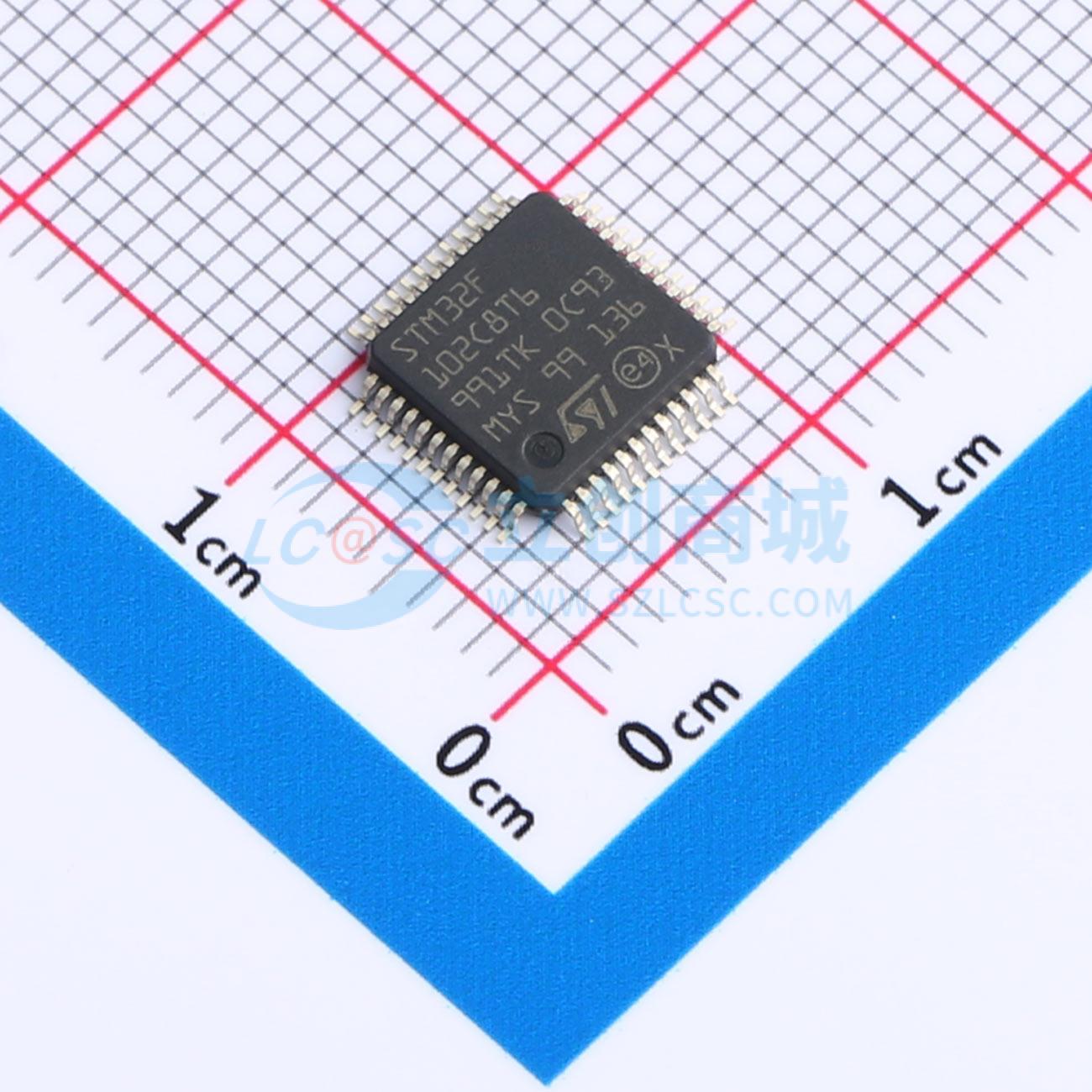 点击查看大图 STM32F102C8T6实物图