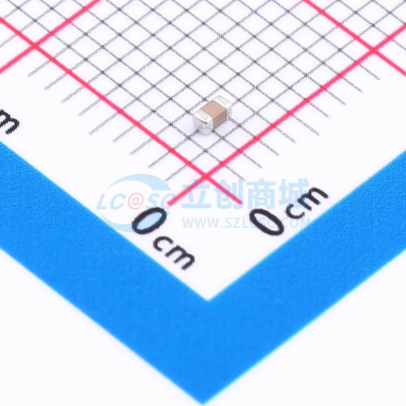 点击查看大图 TCC0603X7R105K100CT实物图