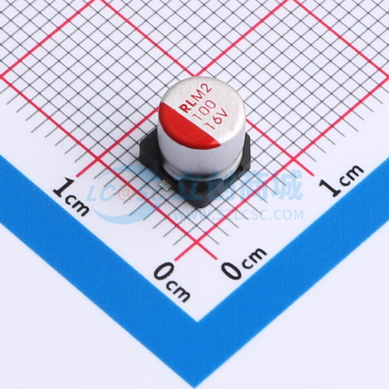 点击查看大图 JBLM2101M016C058RTM 100UF 16V实物图