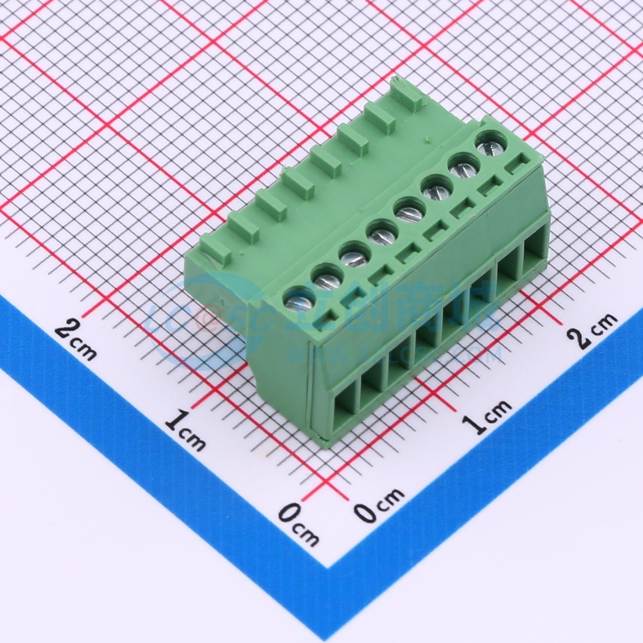 HC2EDGK-2.54-8P-V实物图