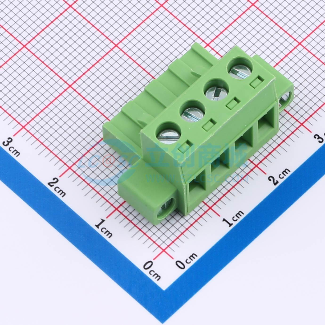 点击查看大图 HC2EDGKM-5.08-4P-V实物图