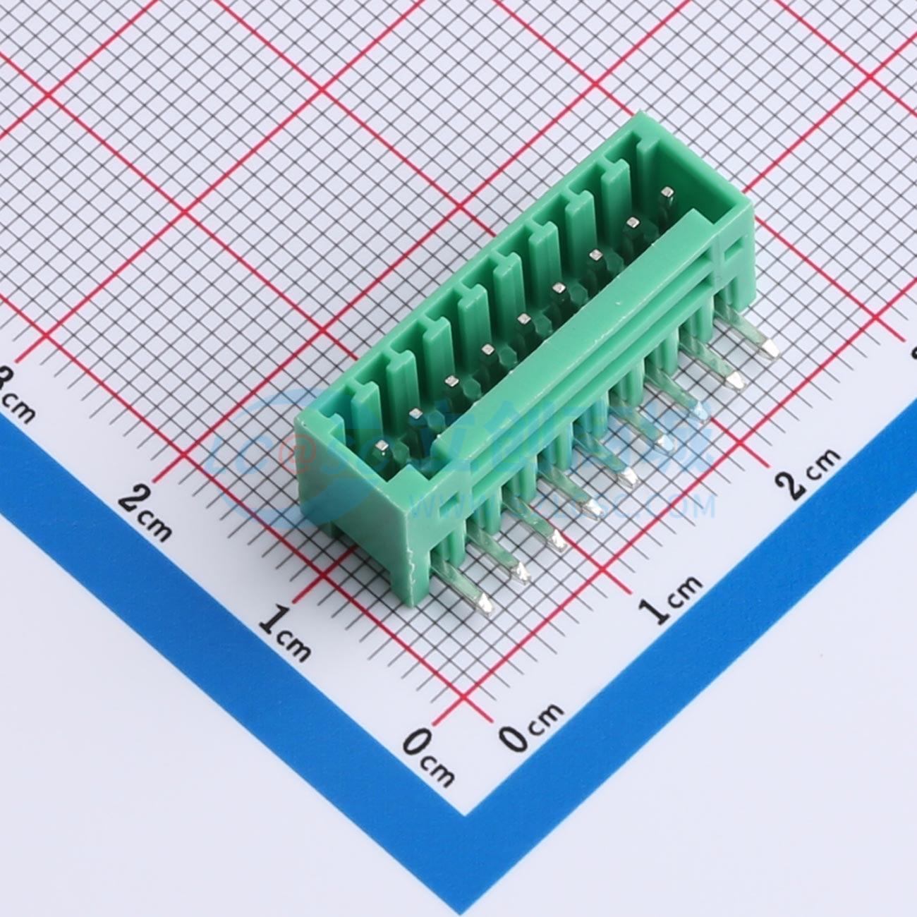 点击查看大图 MX2EDGRC-2.54-09P-GN01-Cu-A实物图