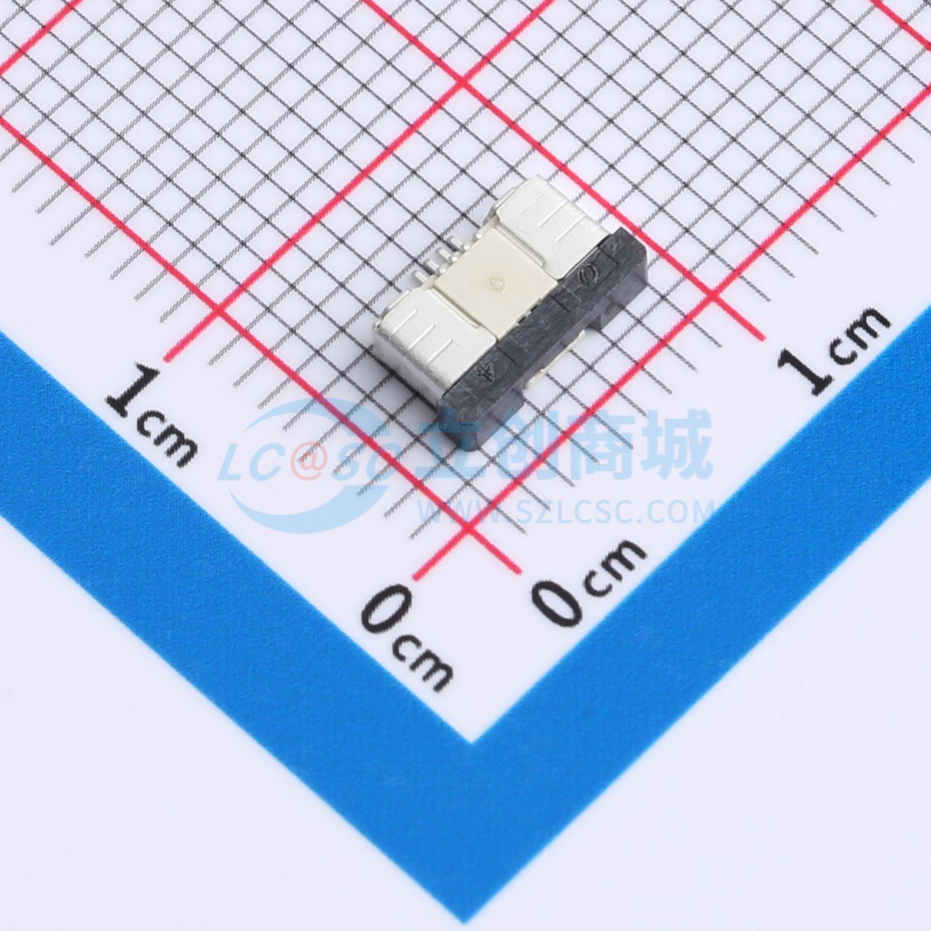 点击查看大图 FPC0.5B-WTX-4P实物图