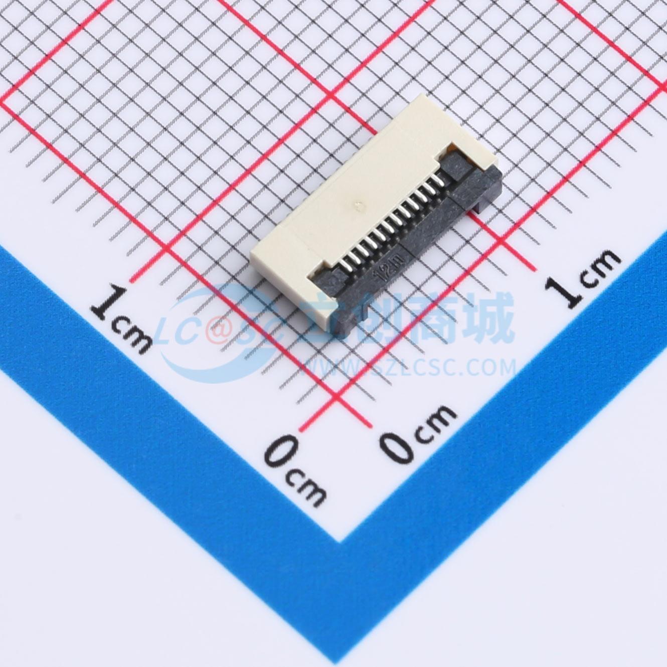 点击查看大图 FPC0.5B-WTG-12P实物图