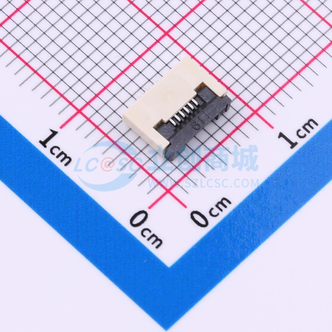 点击查看大图 FPC0.5B-WTG-6P实物图