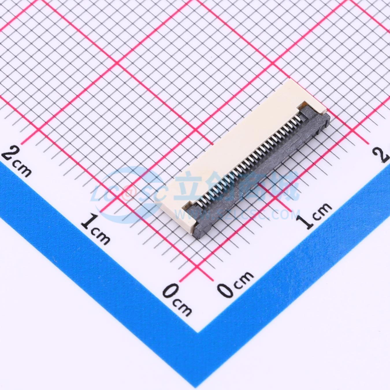点击查看大图 FPC0.5B-WTG-26P实物图