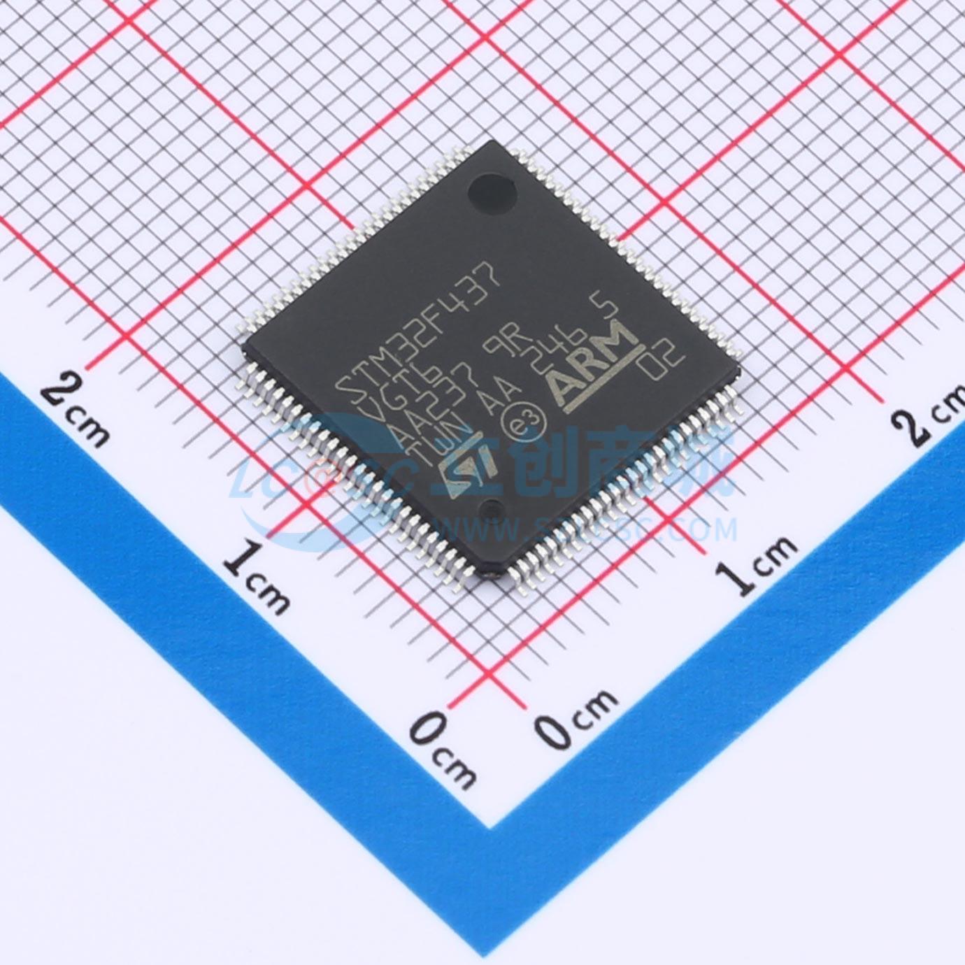点击查看大图 STM32F437VGT6实物图