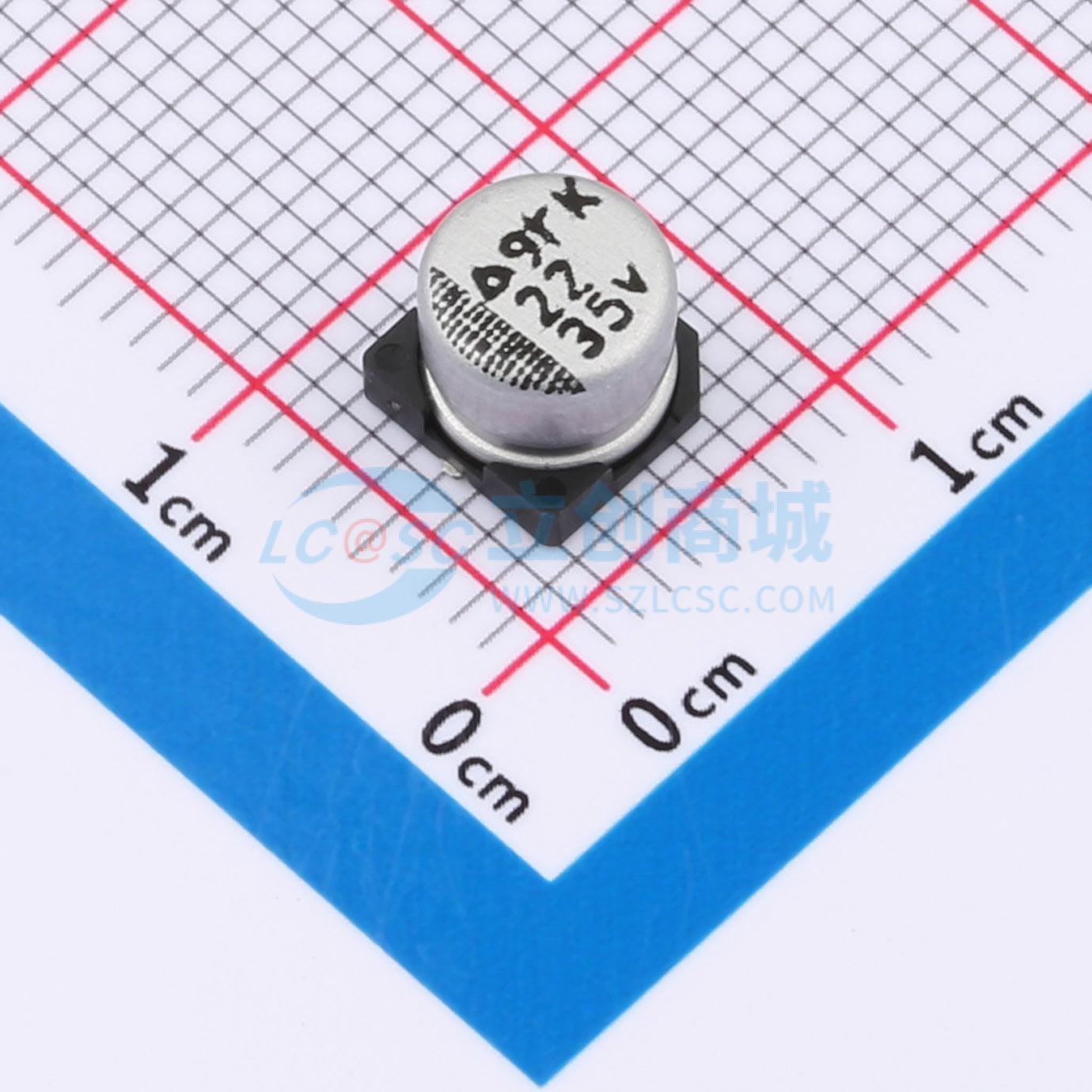 点击查看大图 MVK35V22M6.3*5实物图