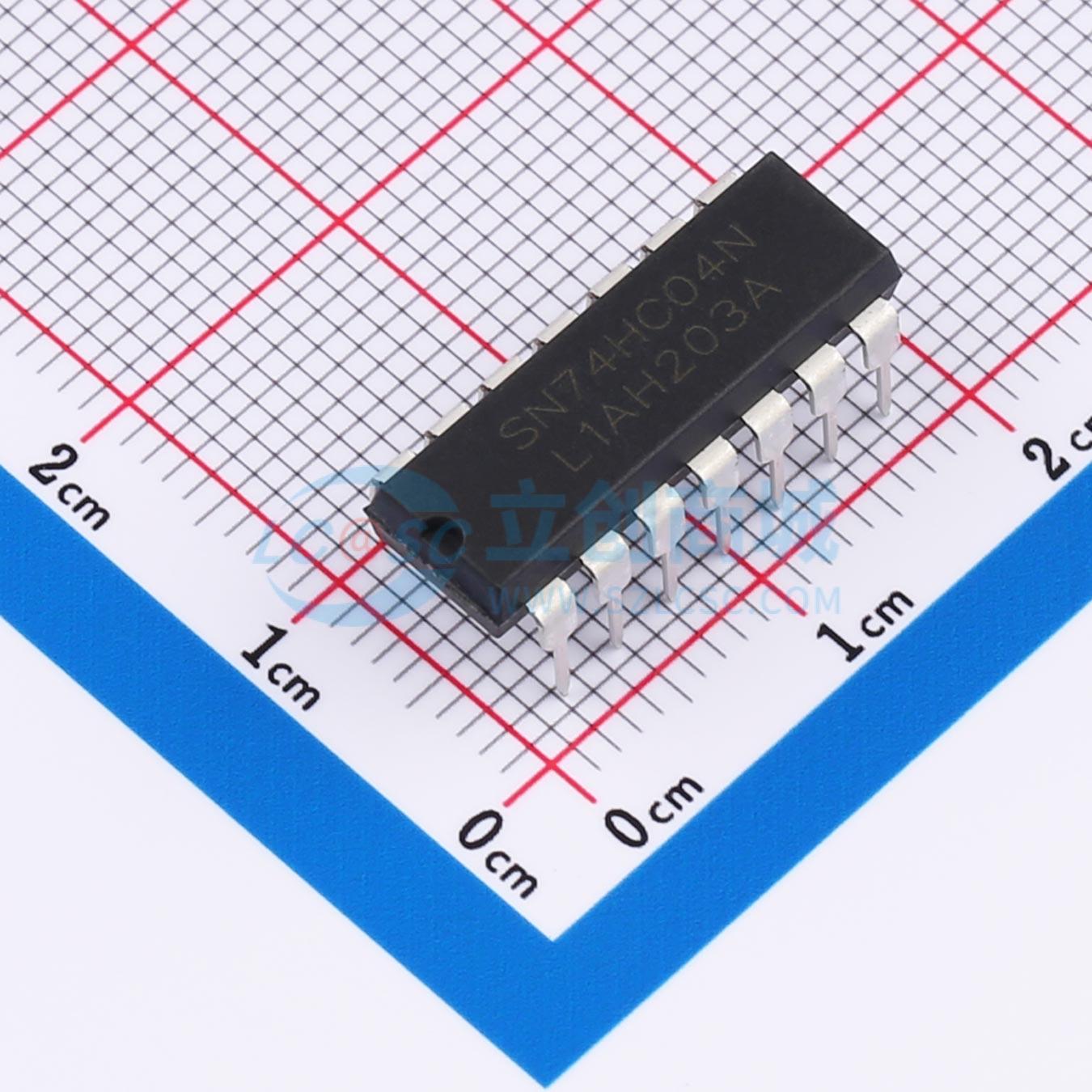 点击查看大图 SN74HC04N(LX)实物图