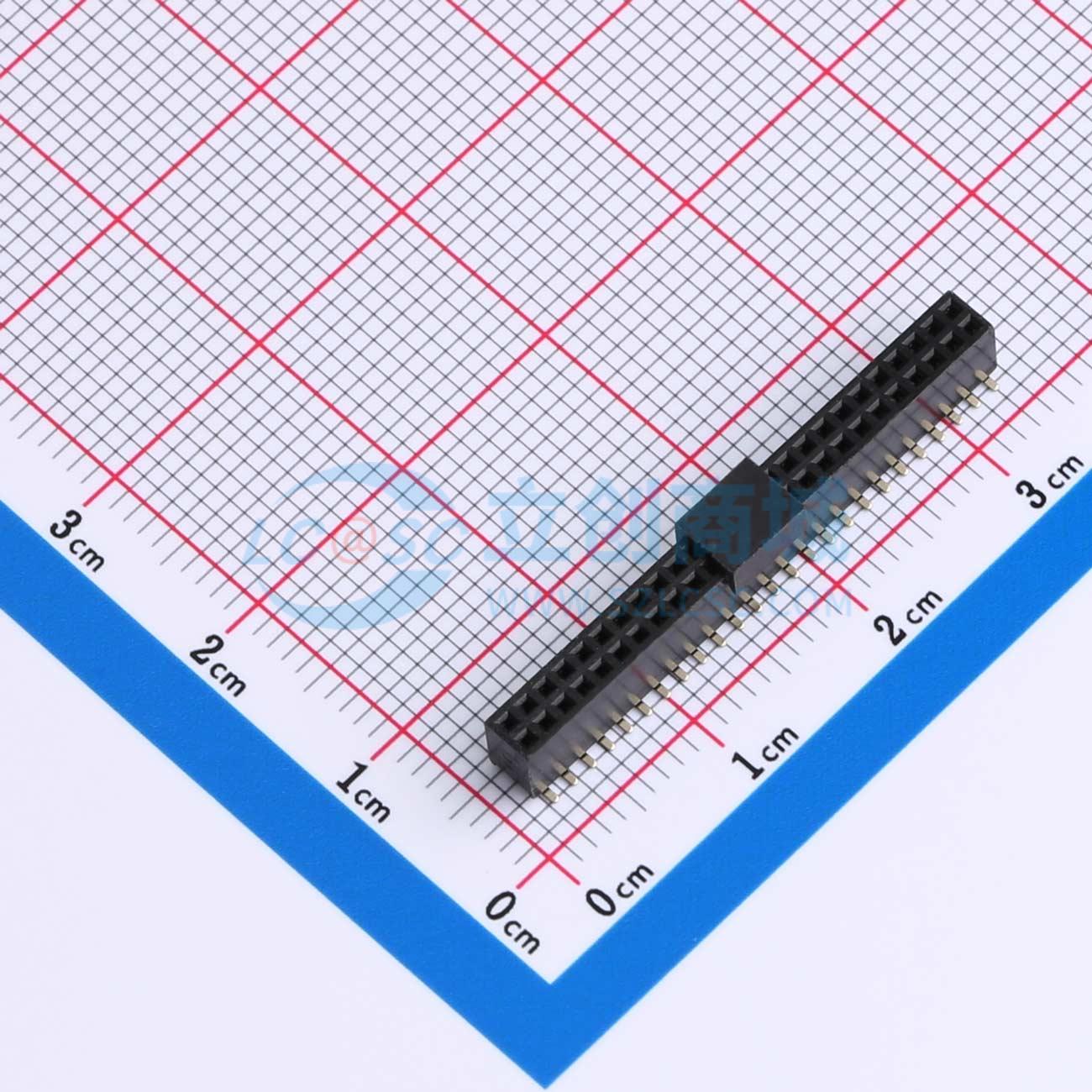 点击查看大图 KH-1.27FH-2X25P-H4.3-SMT实物图