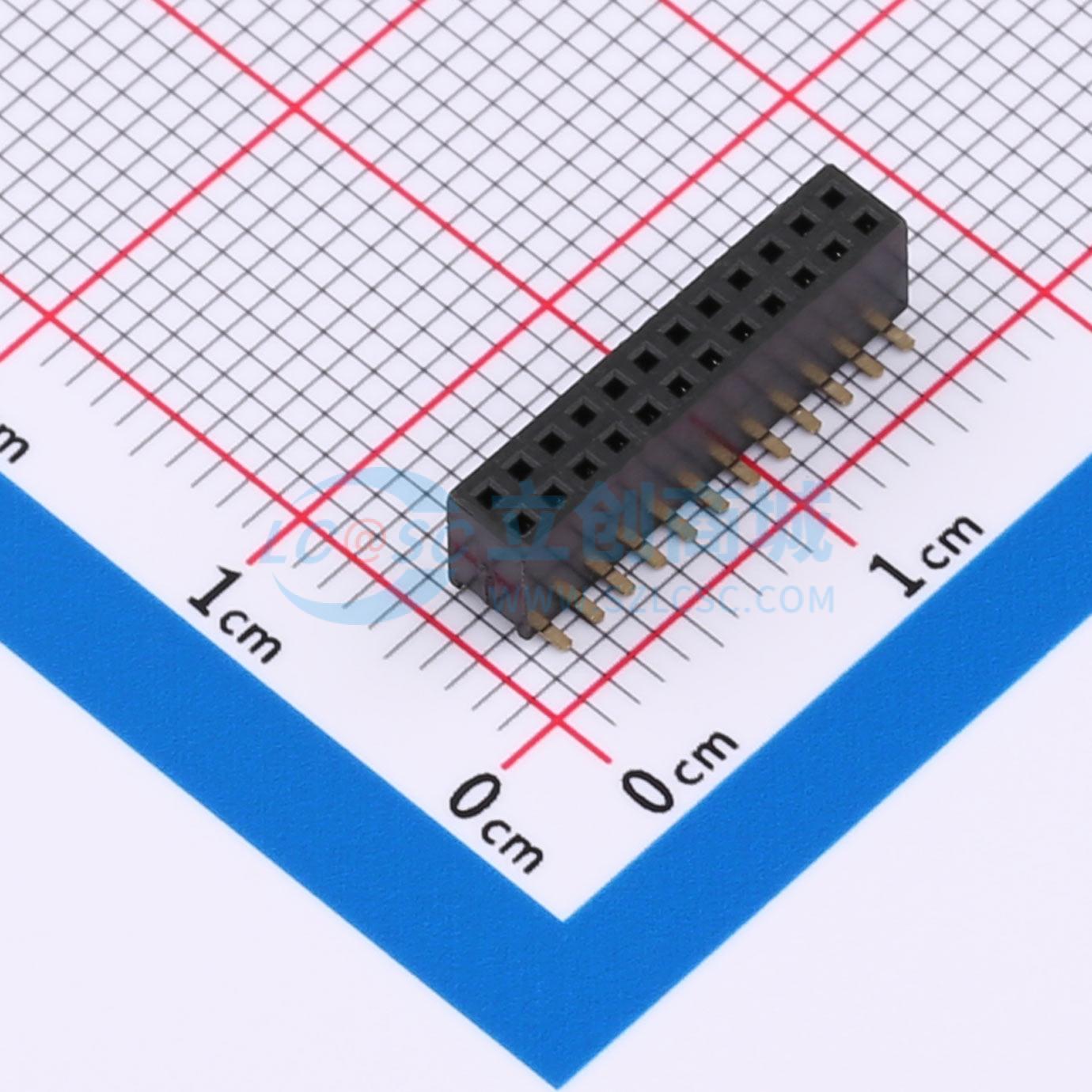 点击查看大图 KH-1.27FH-2X12P-H4.3-SMT实物图