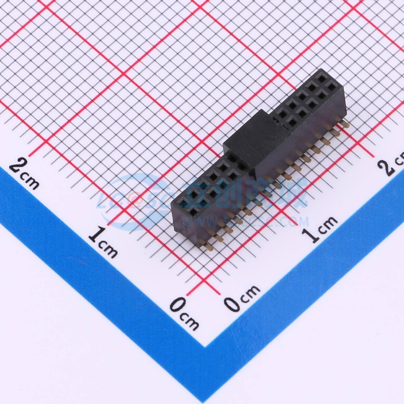 点击查看大图 KH-1.27FH-2X15P-H4.3-SMT实物图