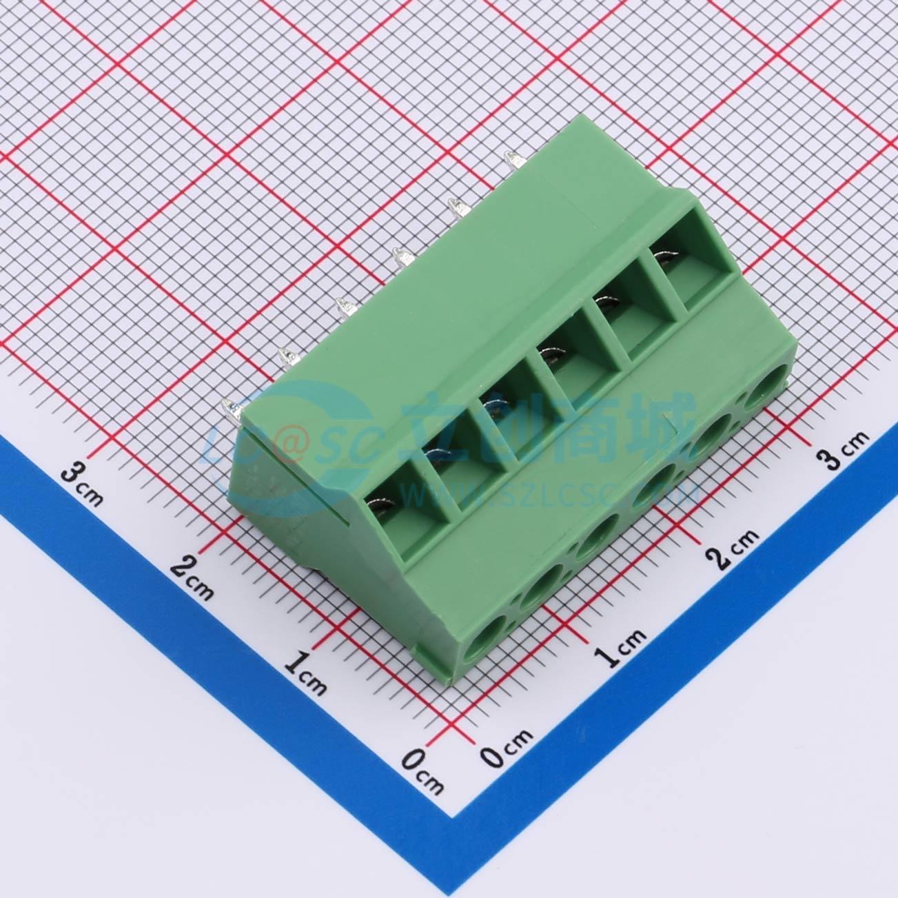 点击查看大图 DB129S-5.08-6P-GN-S实物图