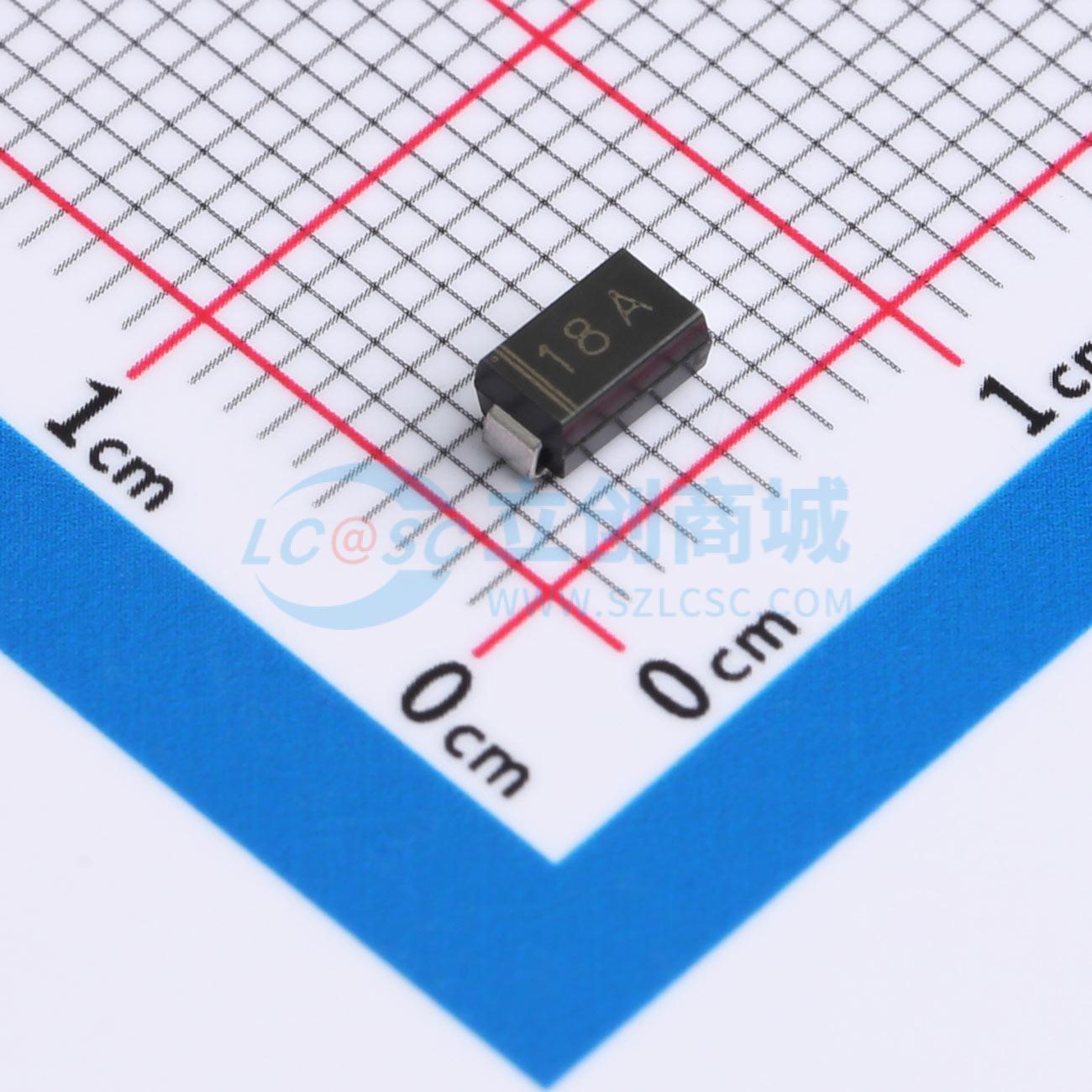 点击查看大图 P4SMA18A(MS)实物图