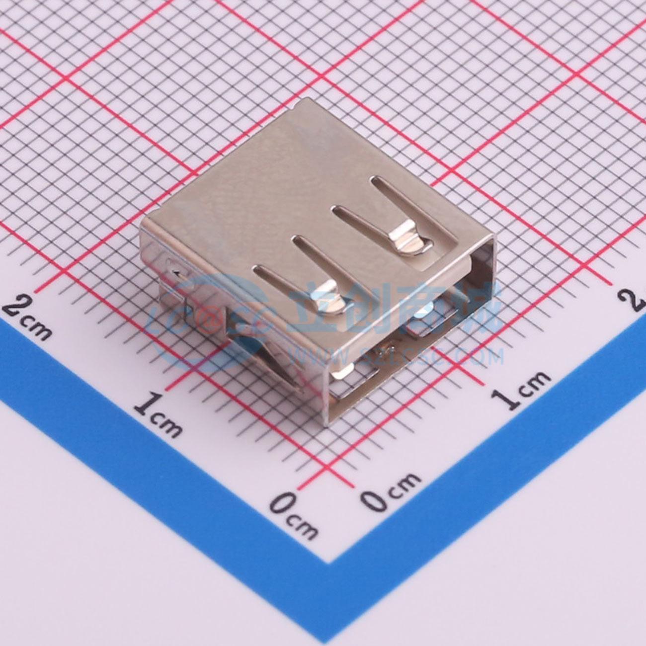 AF90度沉板短弯脚无卷边铁壳LCP本色短端子实物图