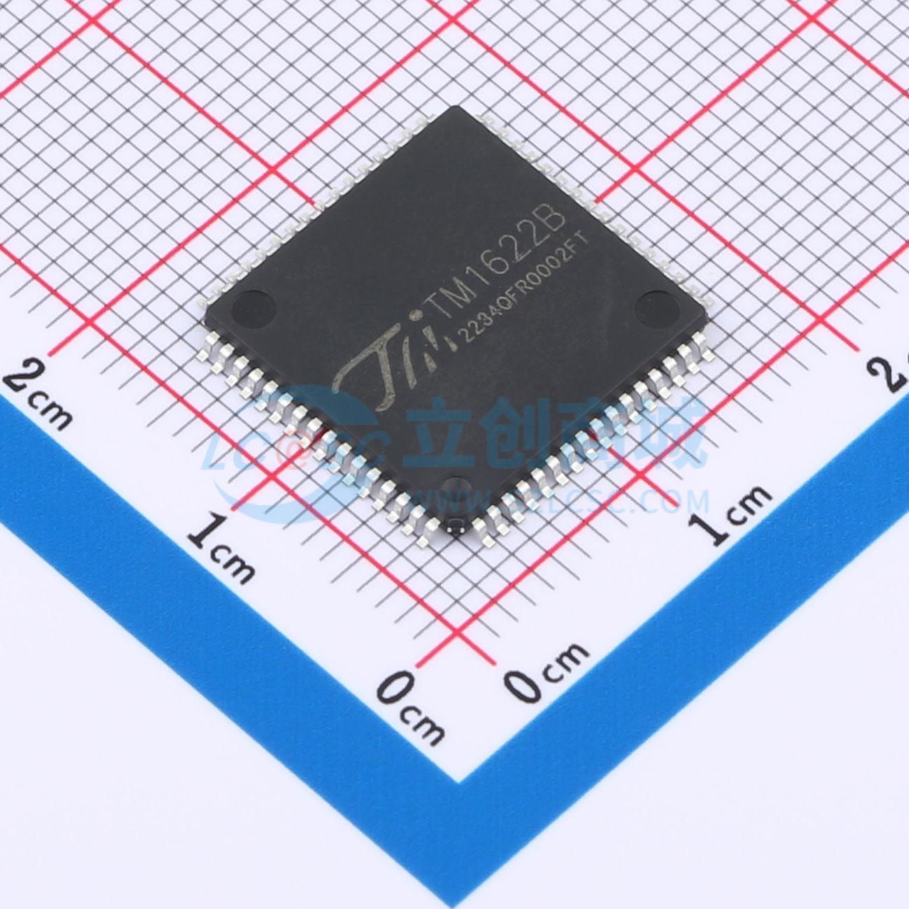点击查看大图 TM1622B-LQFP64(14*14)实物图