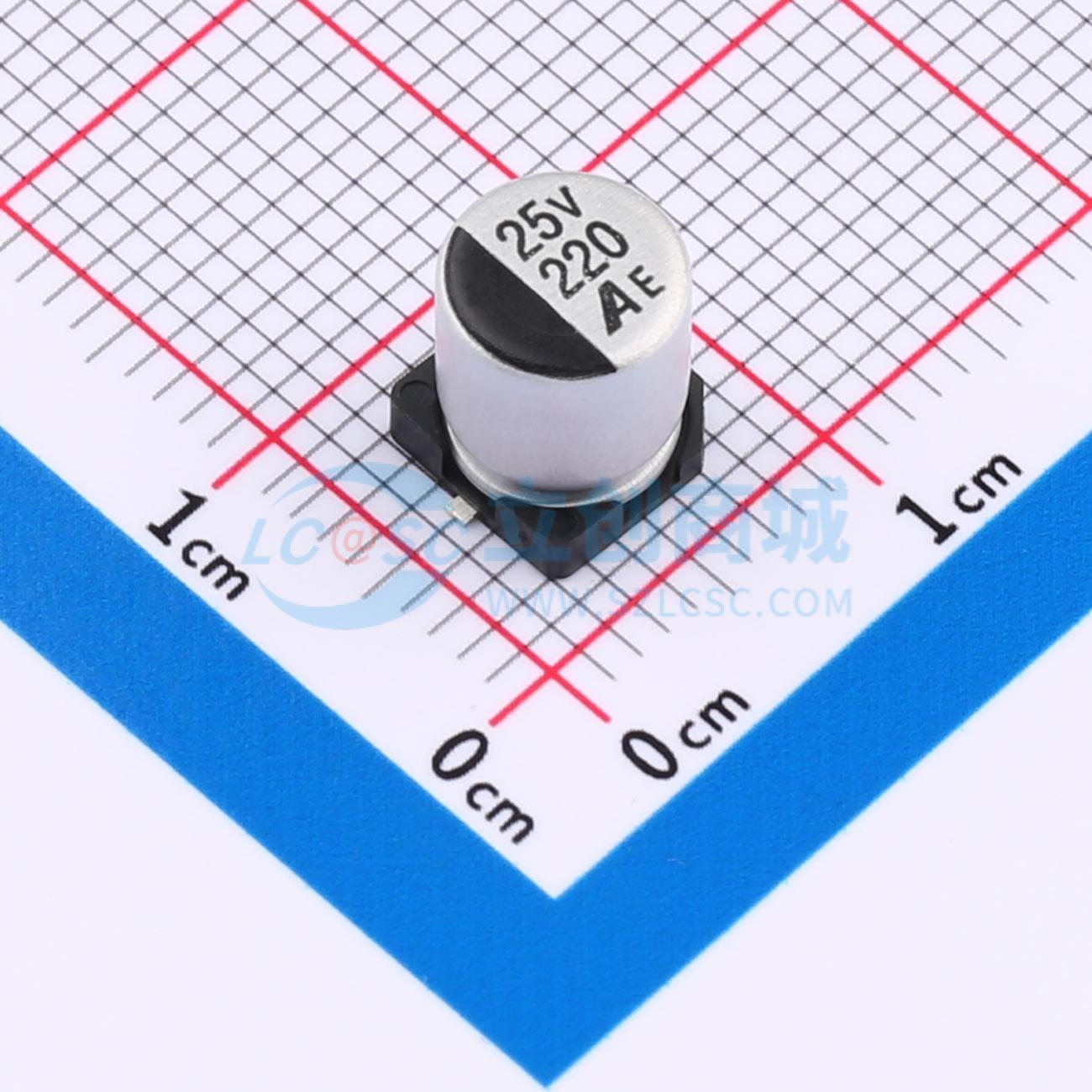 点击查看大图 GVE1E227M0608CN实物图