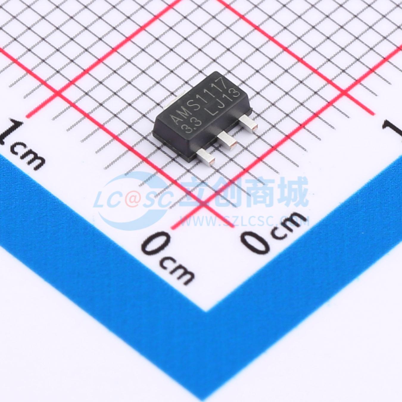 点击查看大图 AMS1117-3.3(SOT-89)实物图