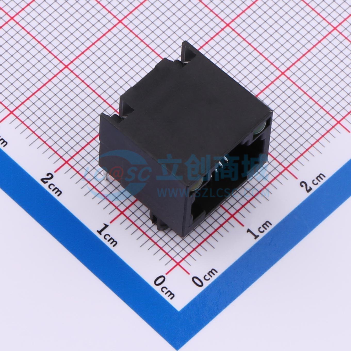 点击查看大图 HX-RJ45 90 5631-1x1S LED实物图