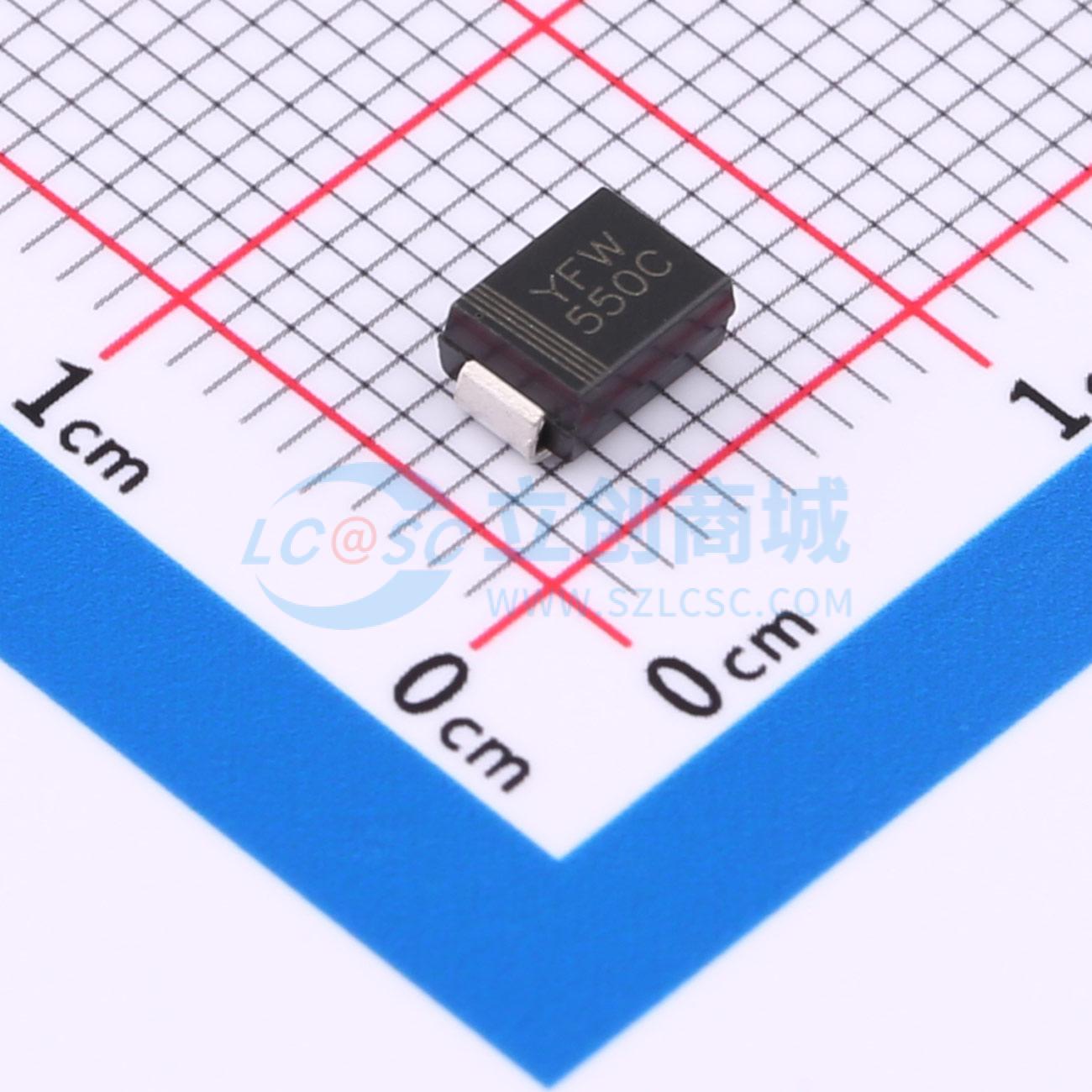 点击查看大图 P6SMB550CA实物图