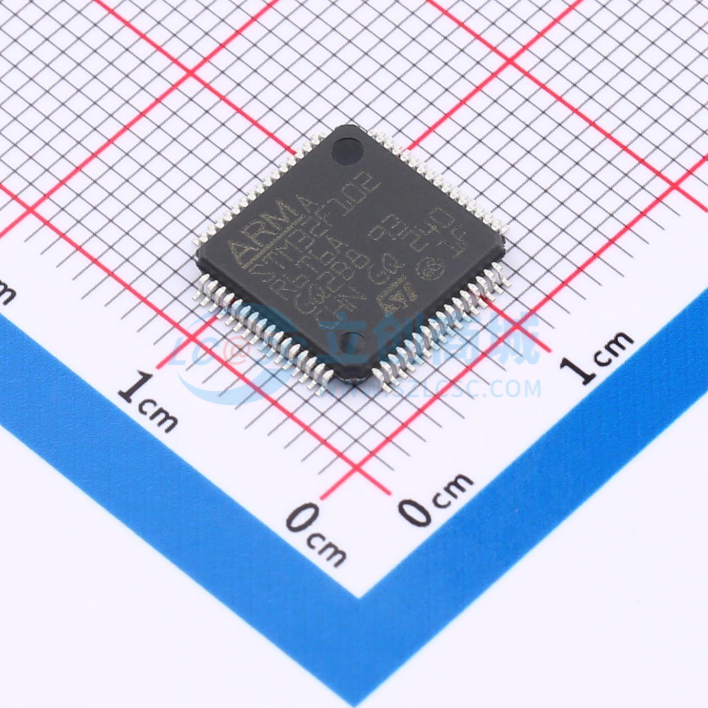 点击查看大图 STM32F102R6T6A实物图