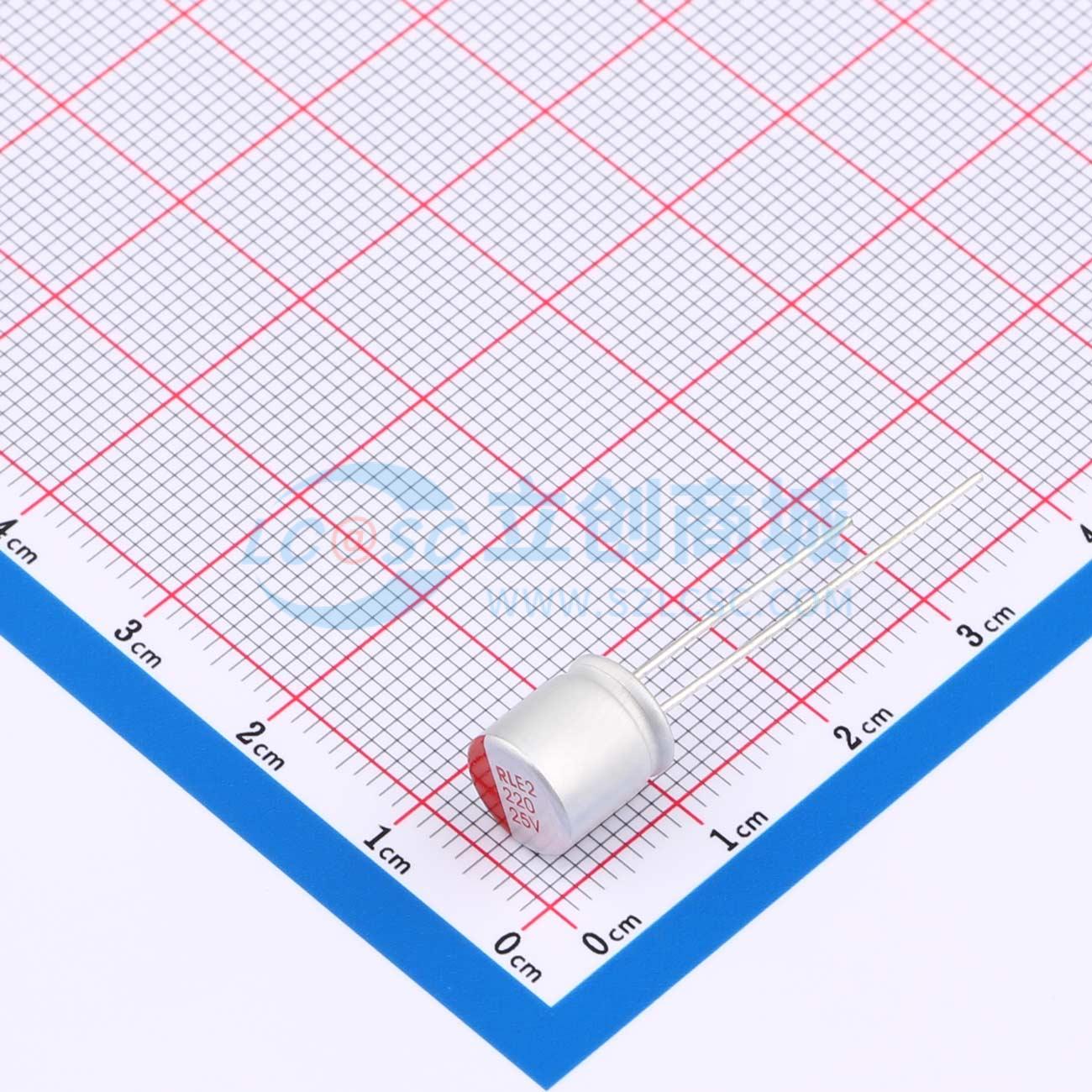 点击查看大图 JBLE2221M025B080RLM 220UF 25V实物图