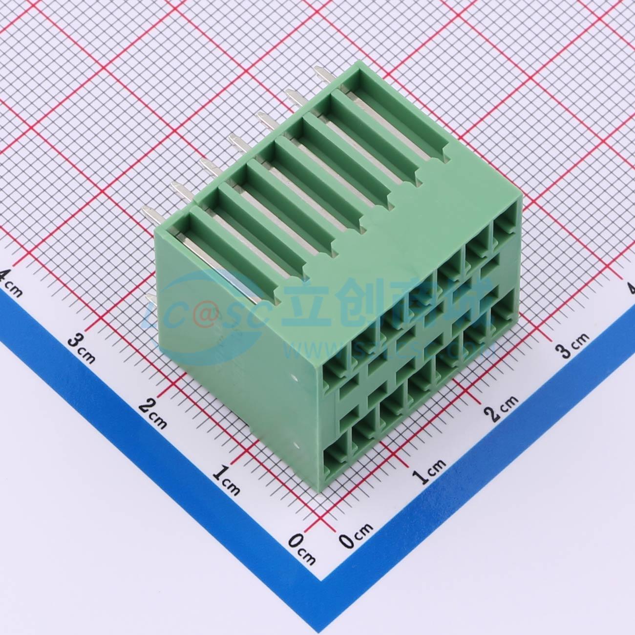 DB2EVH-3.81-2*7P-GN实物图