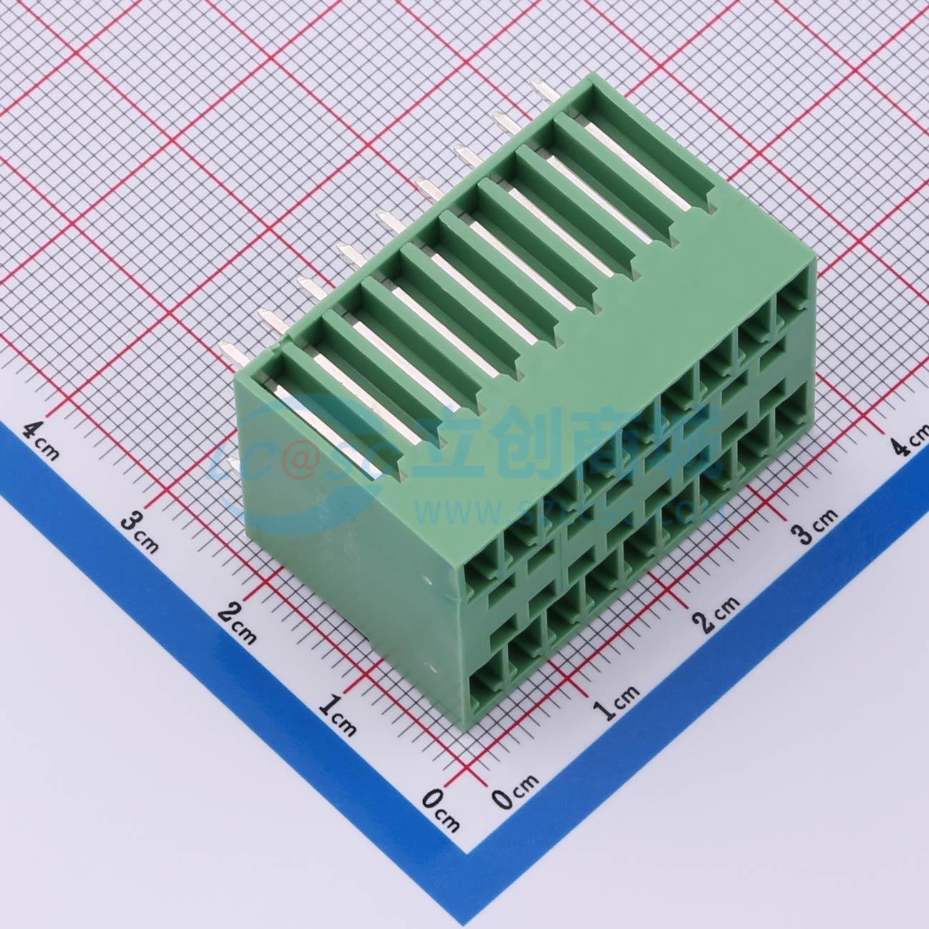 DB2EVH-3.81-2*9P-GN实物图