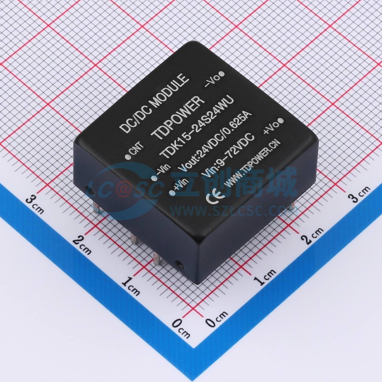 点击查看大图 TDK15-24S24WU实物图