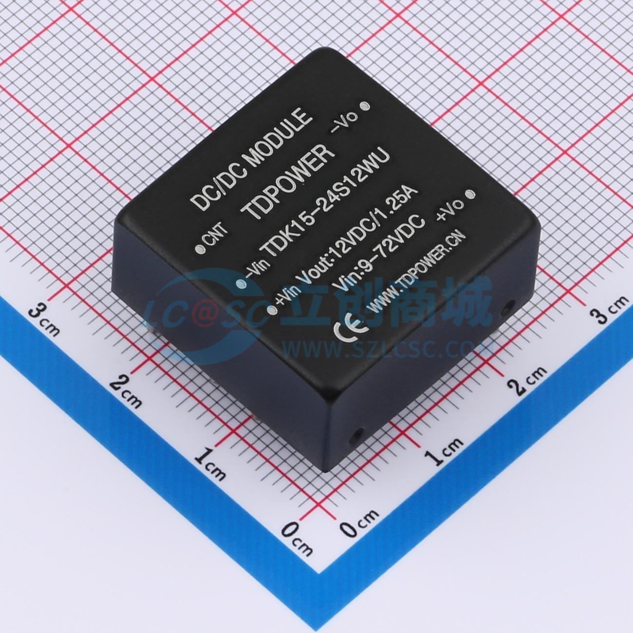 点击查看大图 TDK15-24S12WU实物图