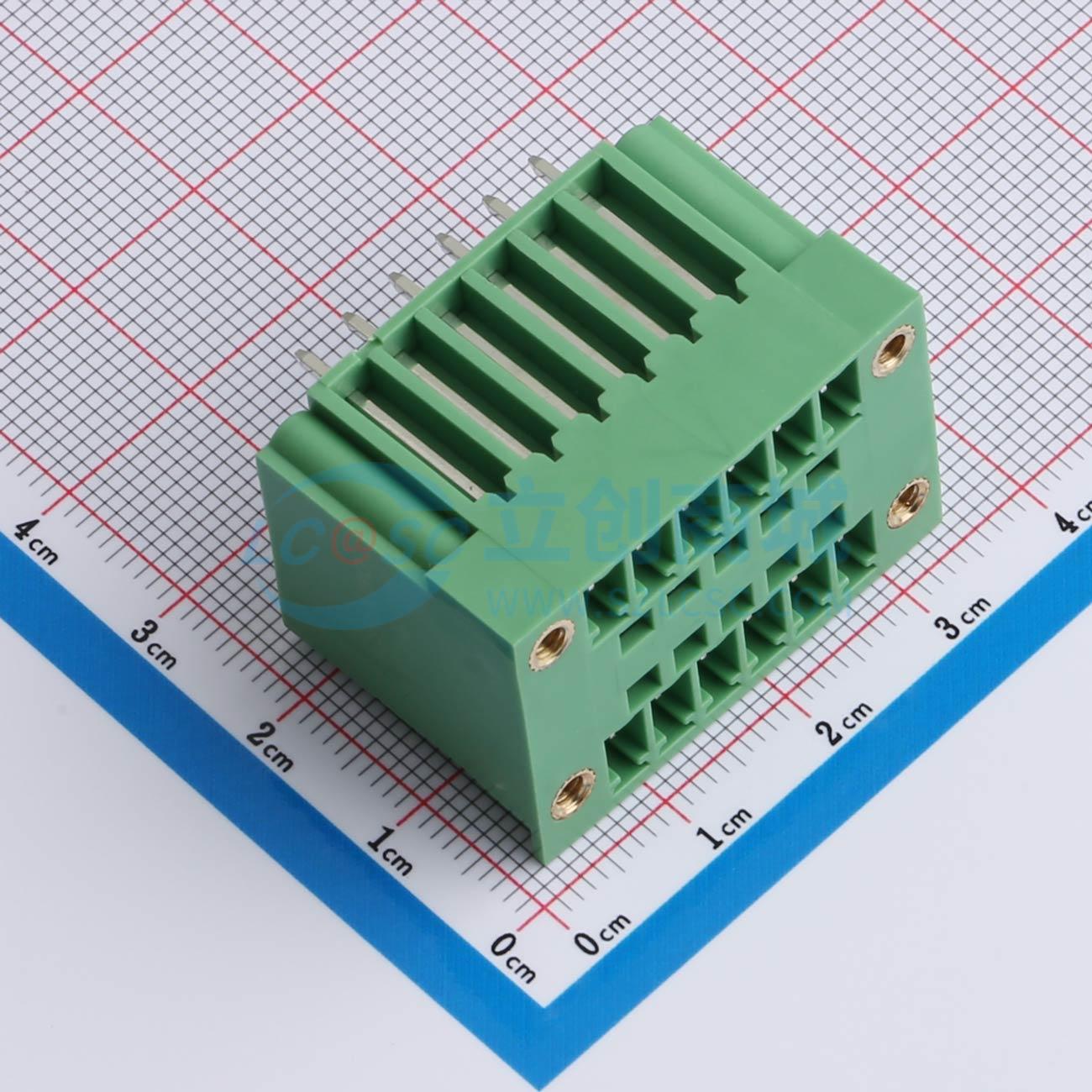 点击查看大图 DB2EVHM-3.81-2*6P-GN实物图