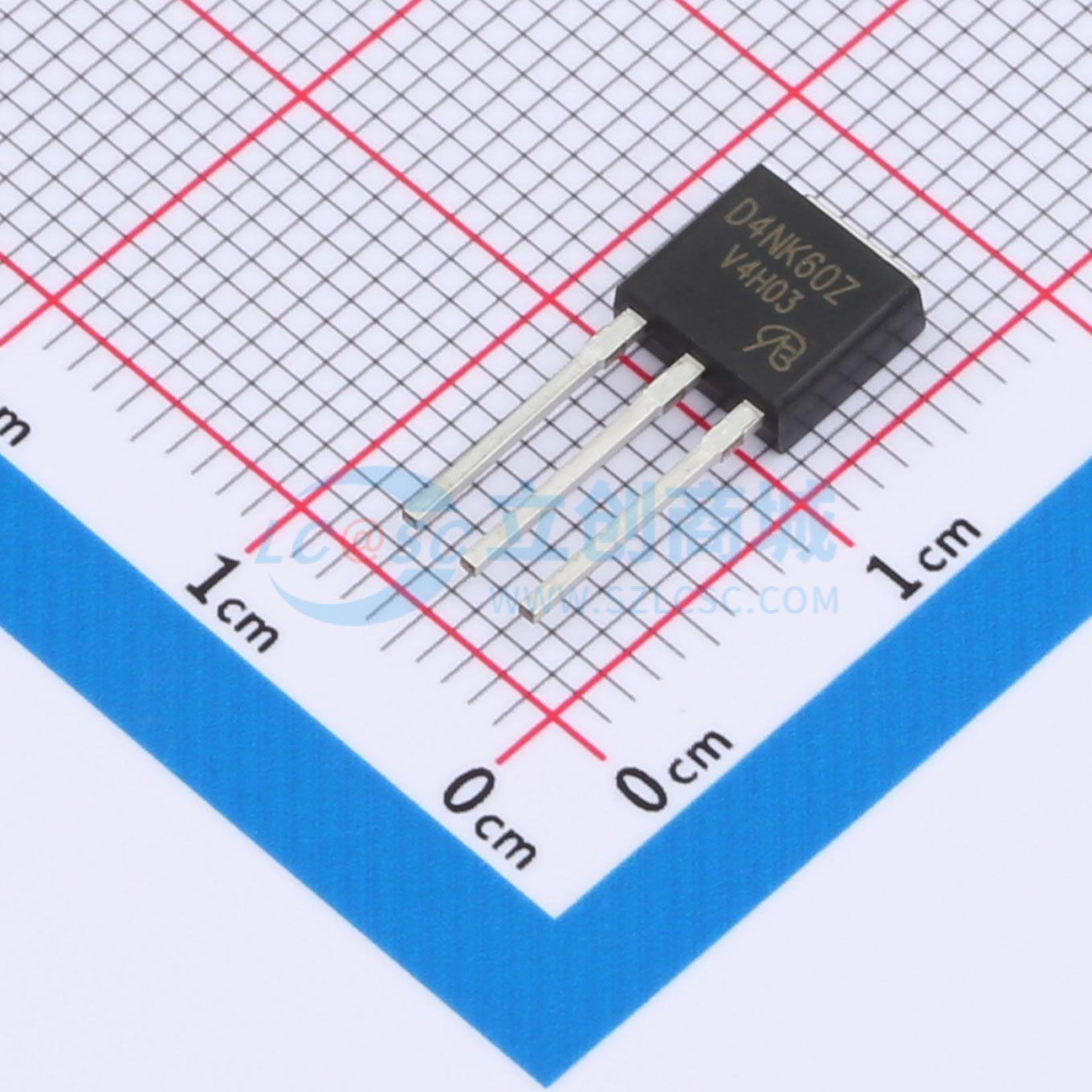 点击查看大图 D4NK60Z-VB TO251实物图