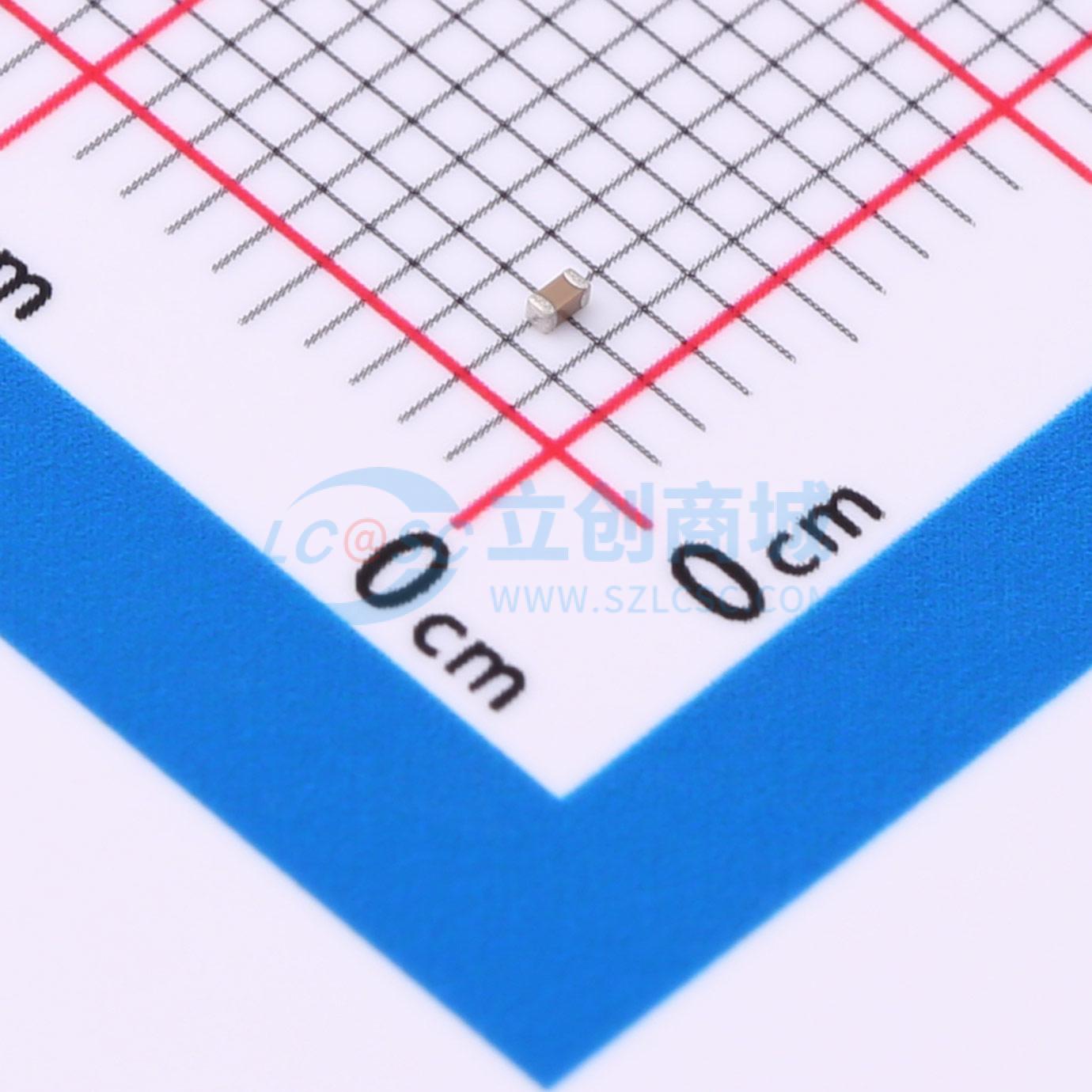 点击查看大图 0402B124K160NT实物图