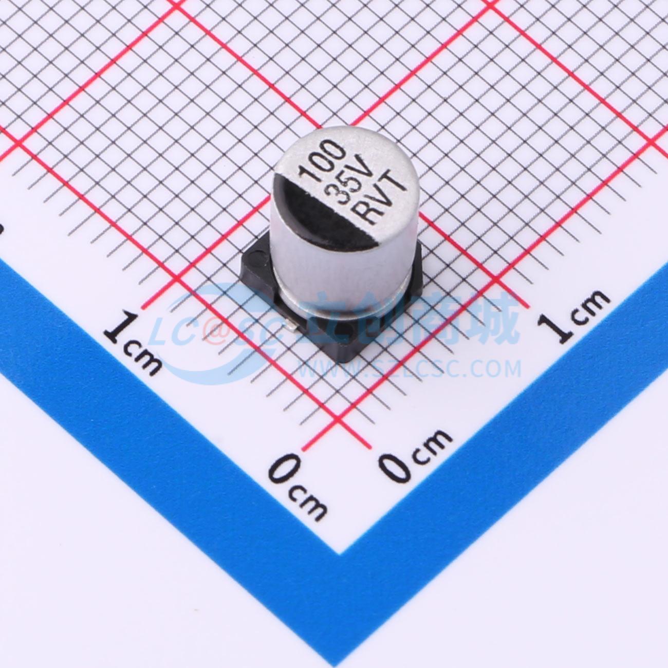点击查看大图 RVT1V101M0607-FVH实物图